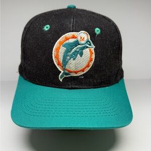 Vintage  90s  Two Tone Team NFL Miami Dolphins Snapback Hat